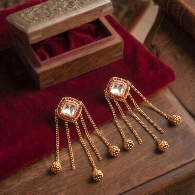 Zaveri Square Kundan jumka