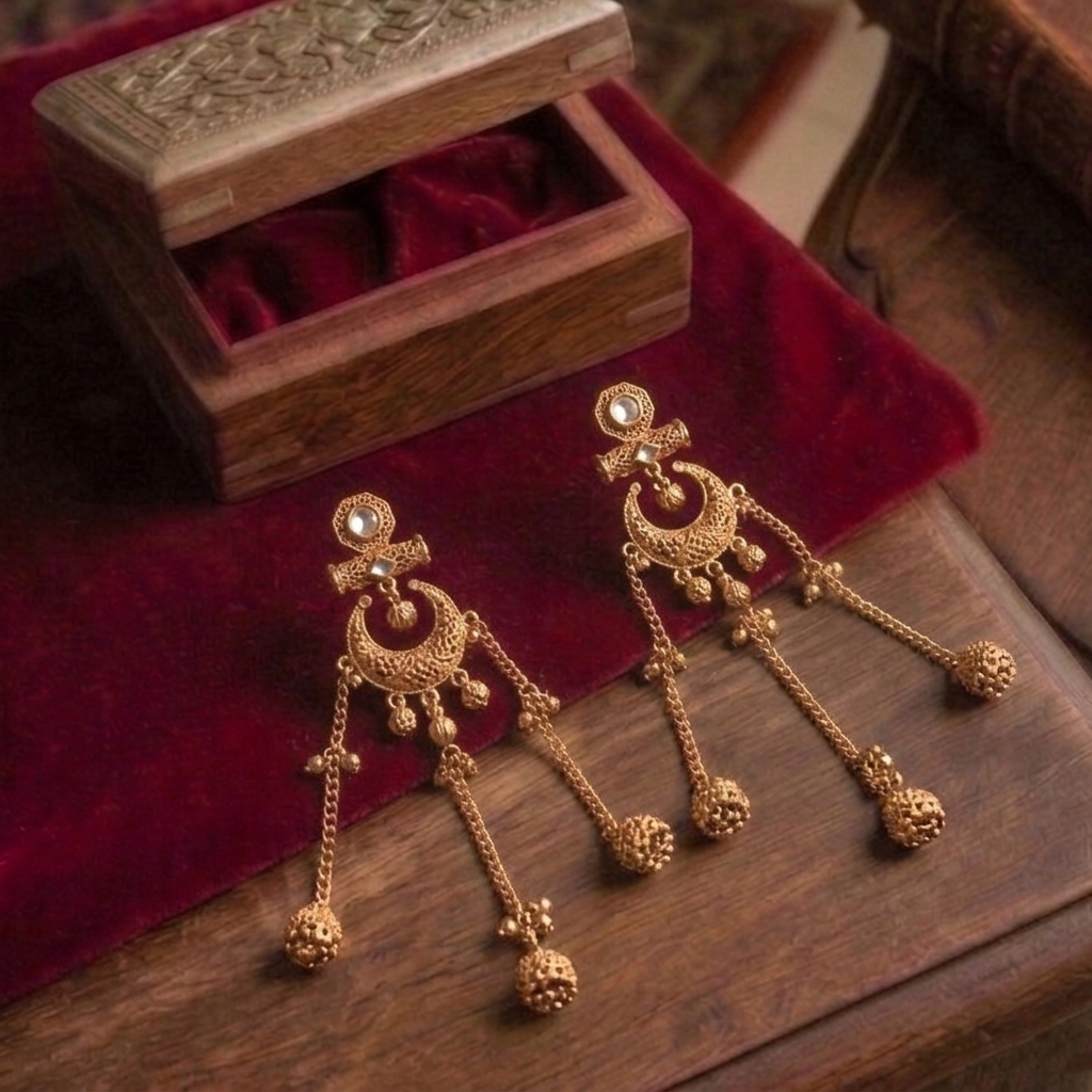 Chandbali Style with Chains